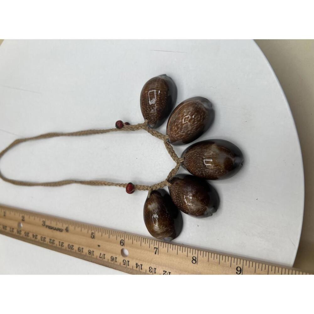 Native American Style Necklace with Brown Shell Pendants N65 - Picture 10 of 10